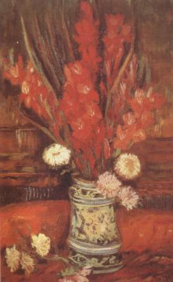 Vincent Van Gogh Vase with Red Gladioli (nn04) oil painting image